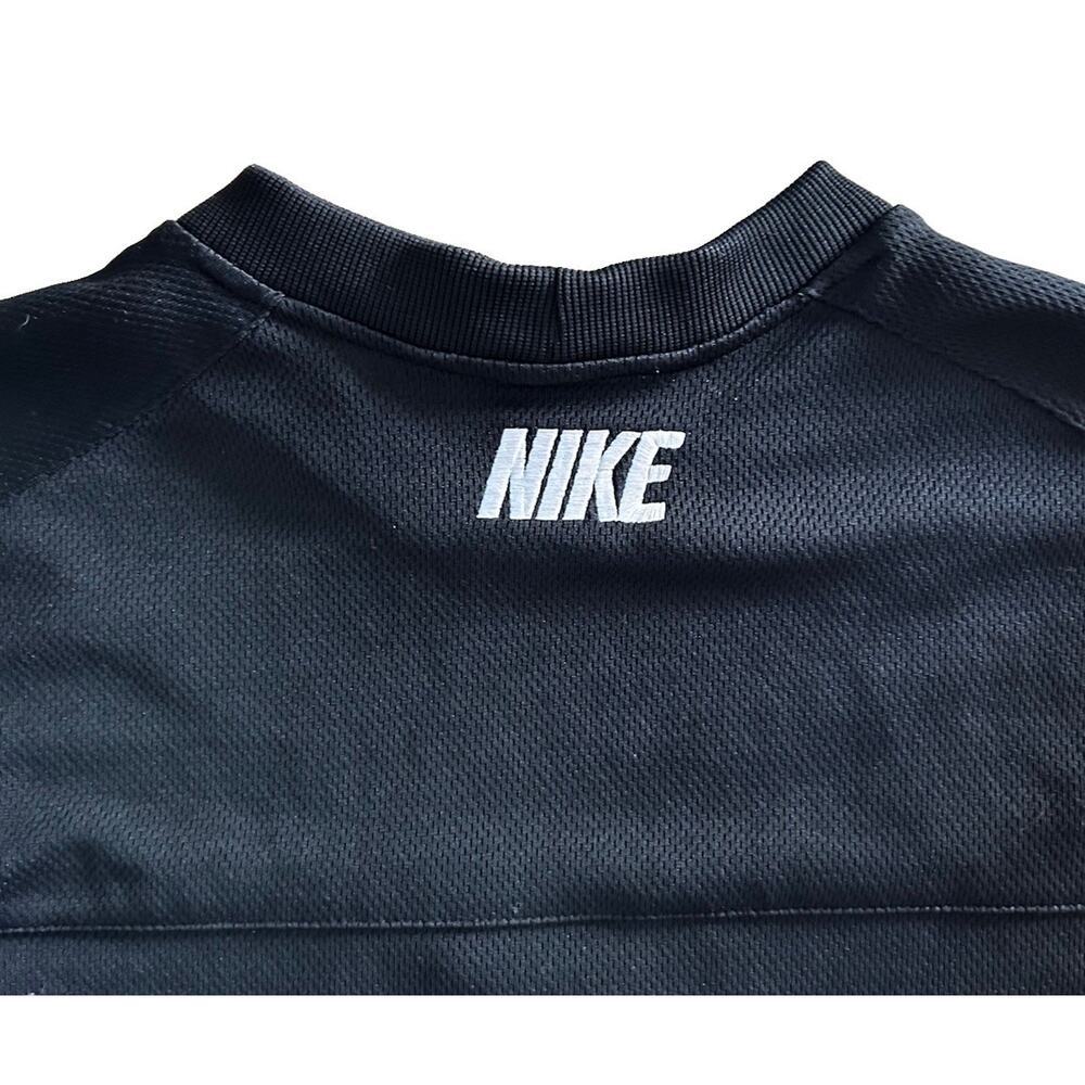Y2K Nike Athletic Jersey Short Sleeve T-Shirt Black White Swoosh Logo Men’s M - Picture 6 of 7